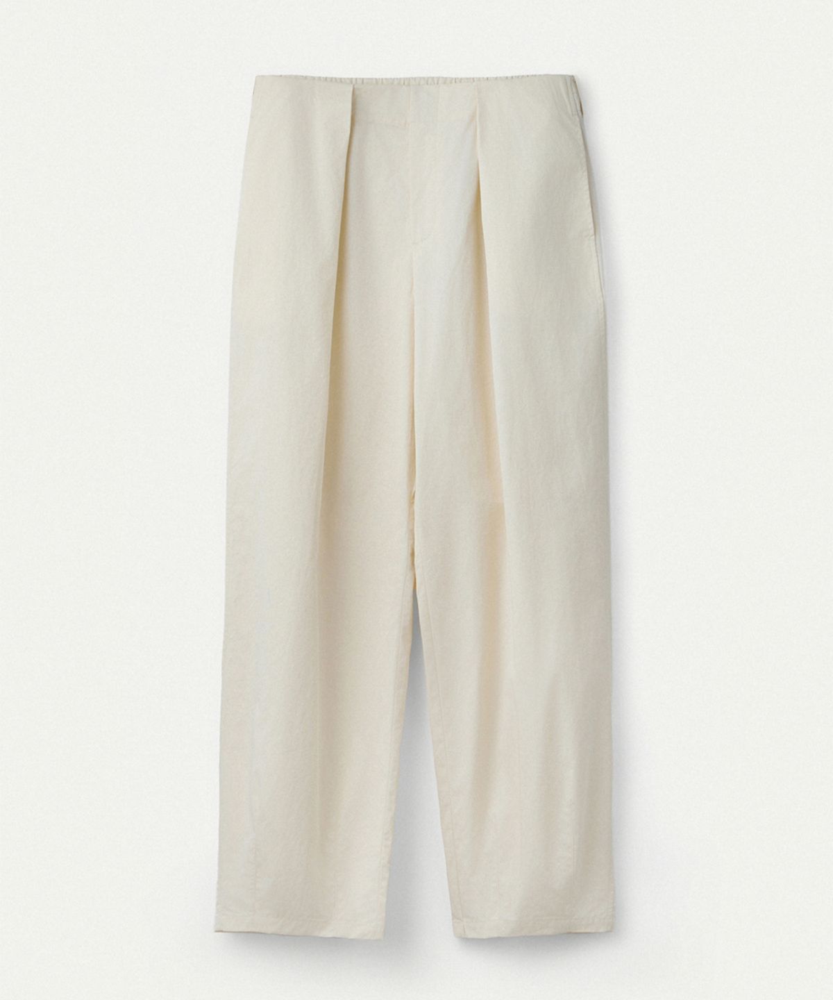 우마뭉(UMARMUNG) Extra Long Staple Cotton Oval Silhouette Pants_Day Light