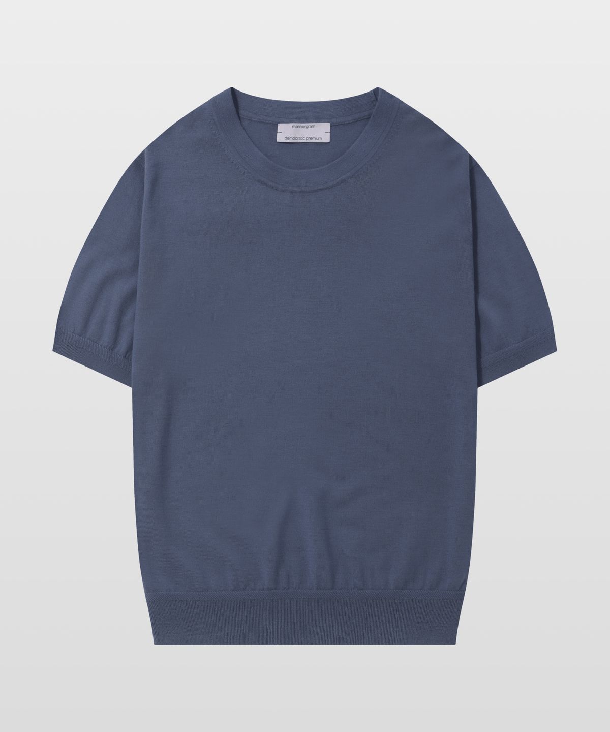 매너그램(MANNERGRAM) [제냐 이태리 수입원사] Zegna YARN 라운드니트 라이트블루_제냐 썸머울100
