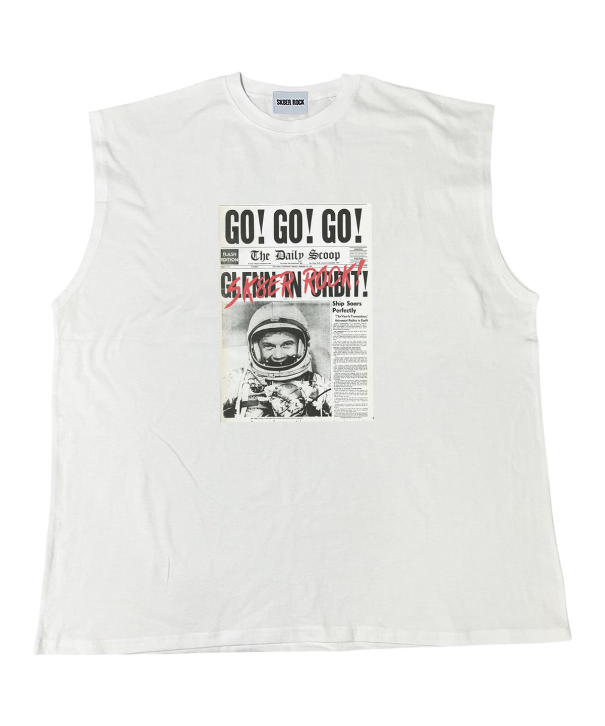 스케이터락(SK8ER ROCK) Cosmic Headline Sleeveless ((white))