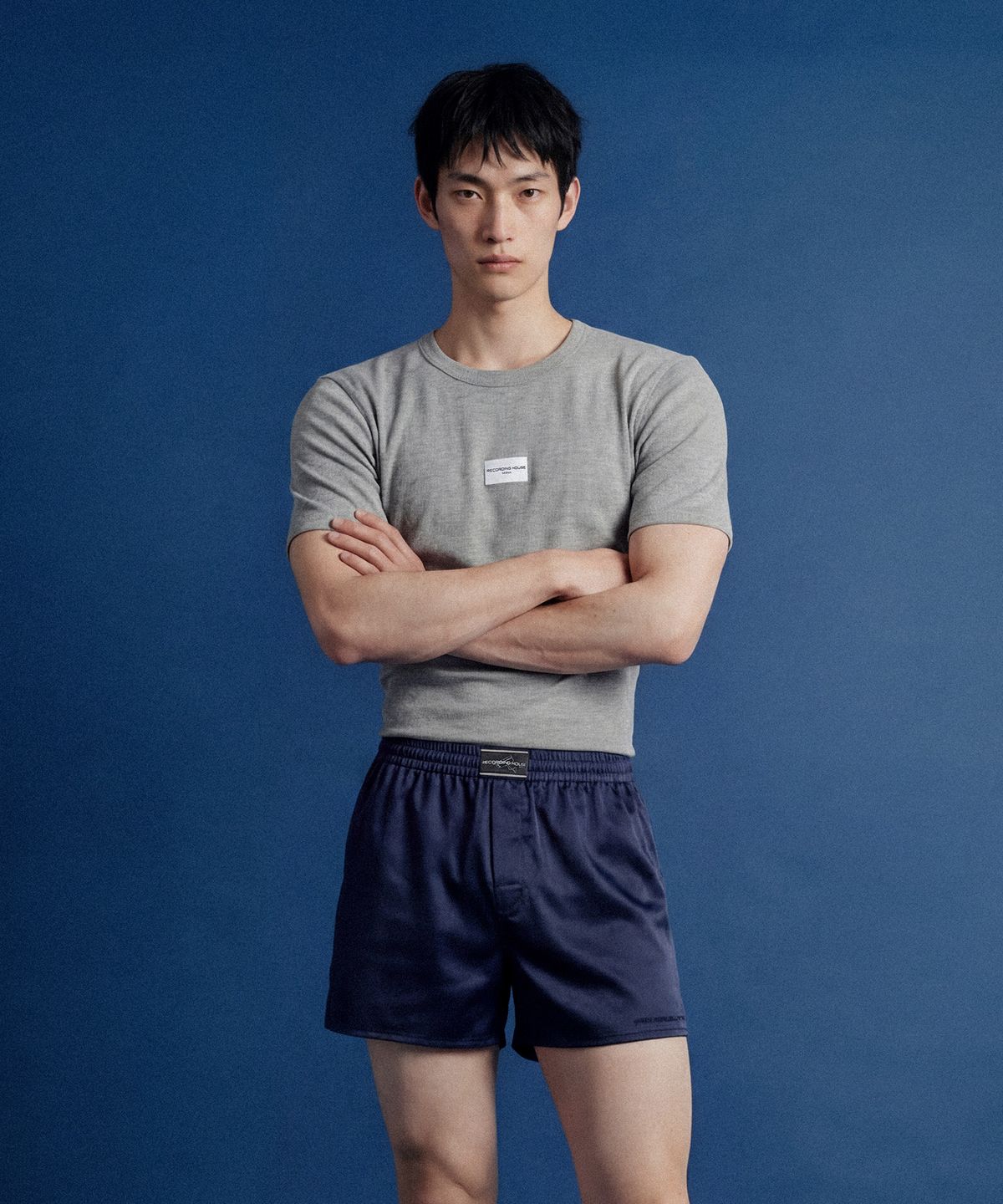 레코딩하우스(RECORDINGHOUSE) REC HALF-SLEEVE[GREY]