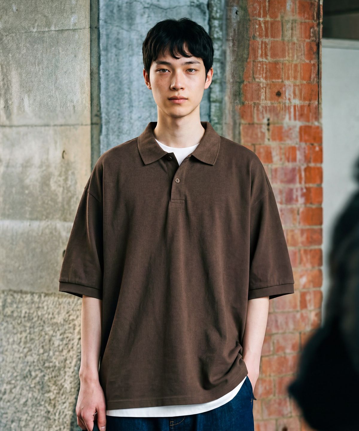 페플(FP142) 어던트 실켓 카라 반팔 브라운 ISST1568