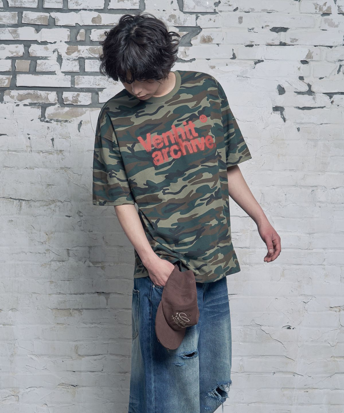 벤힛(VENHIT) VenhitArchive 카모 반팔티