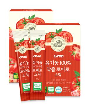 GNM 유기농 100% NFC 착즙 토마토 스틱 2박스(총 28포) / 토마토즙 주스