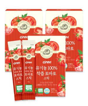 GNM 유기농 100% NFC 착즙 토마토 스틱 3박스(총 42포) / 토마토즙 주스