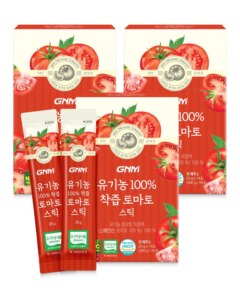GNM NFC 착즙 토마토 스틱 3박스(총 42포) / 토마토즙 주스