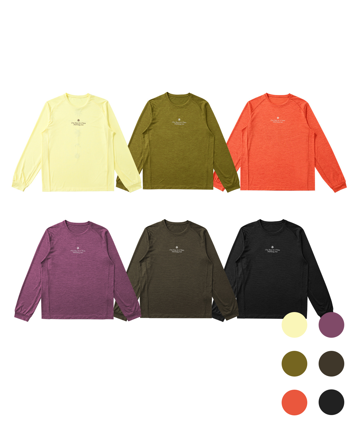 버튼서울(BUTTON SEOUL) 에어로 테크 초경량 모닝런 롱슬리브 (6 COLOR)
