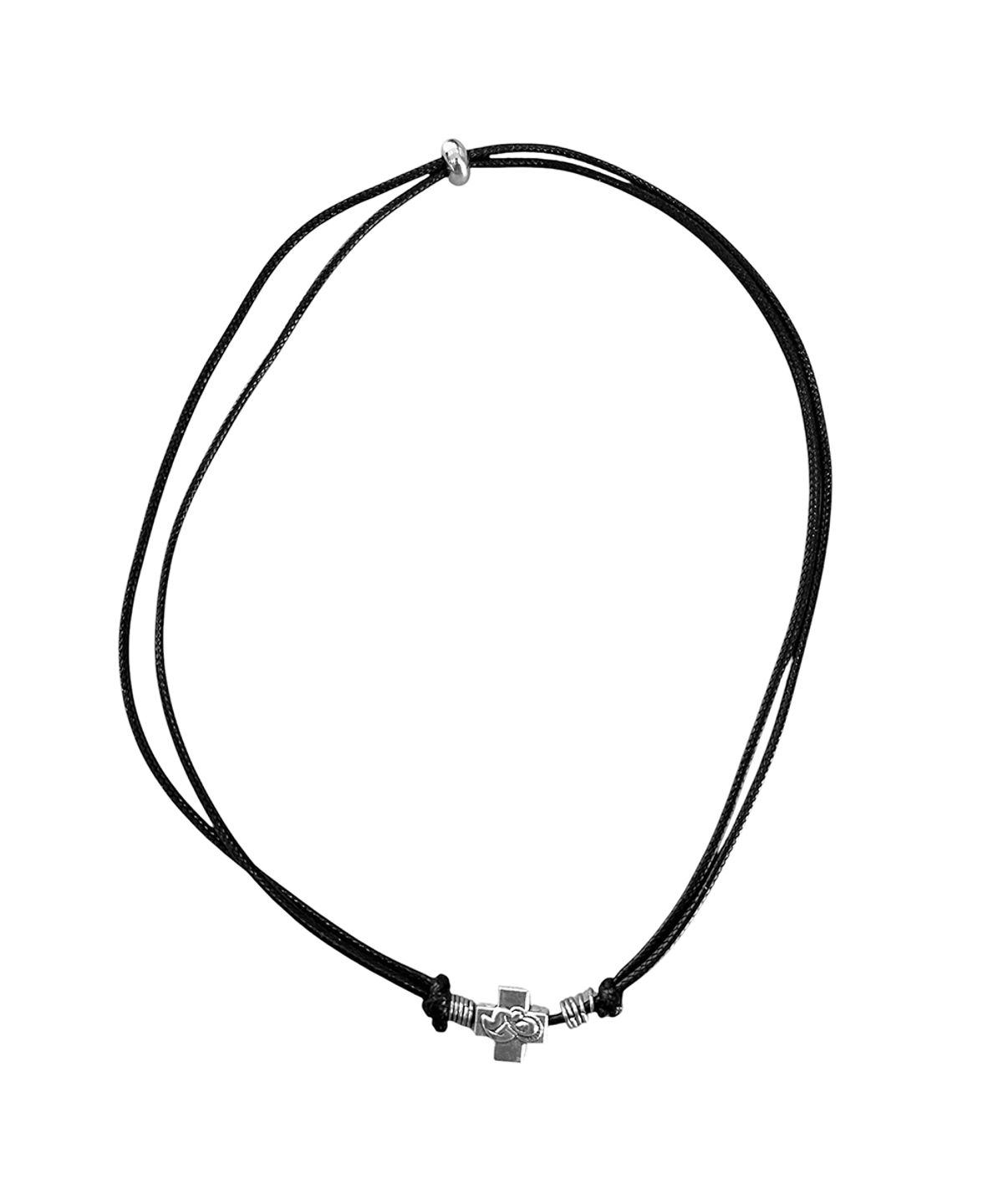 스케이터락(SK8ER ROCK) Void Cross String Necklace ((black))