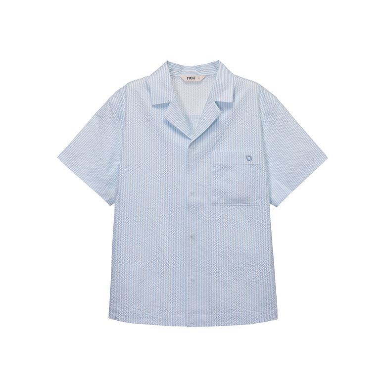 KIDS 시어서커 반팔 셔츠 Light Blue