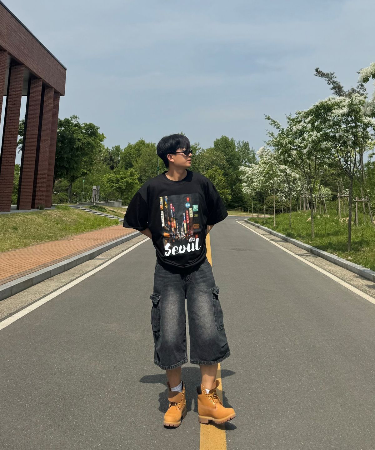 613서울(613SEOUL) (BIG) 스트리트 서울 반팔티(블랙)