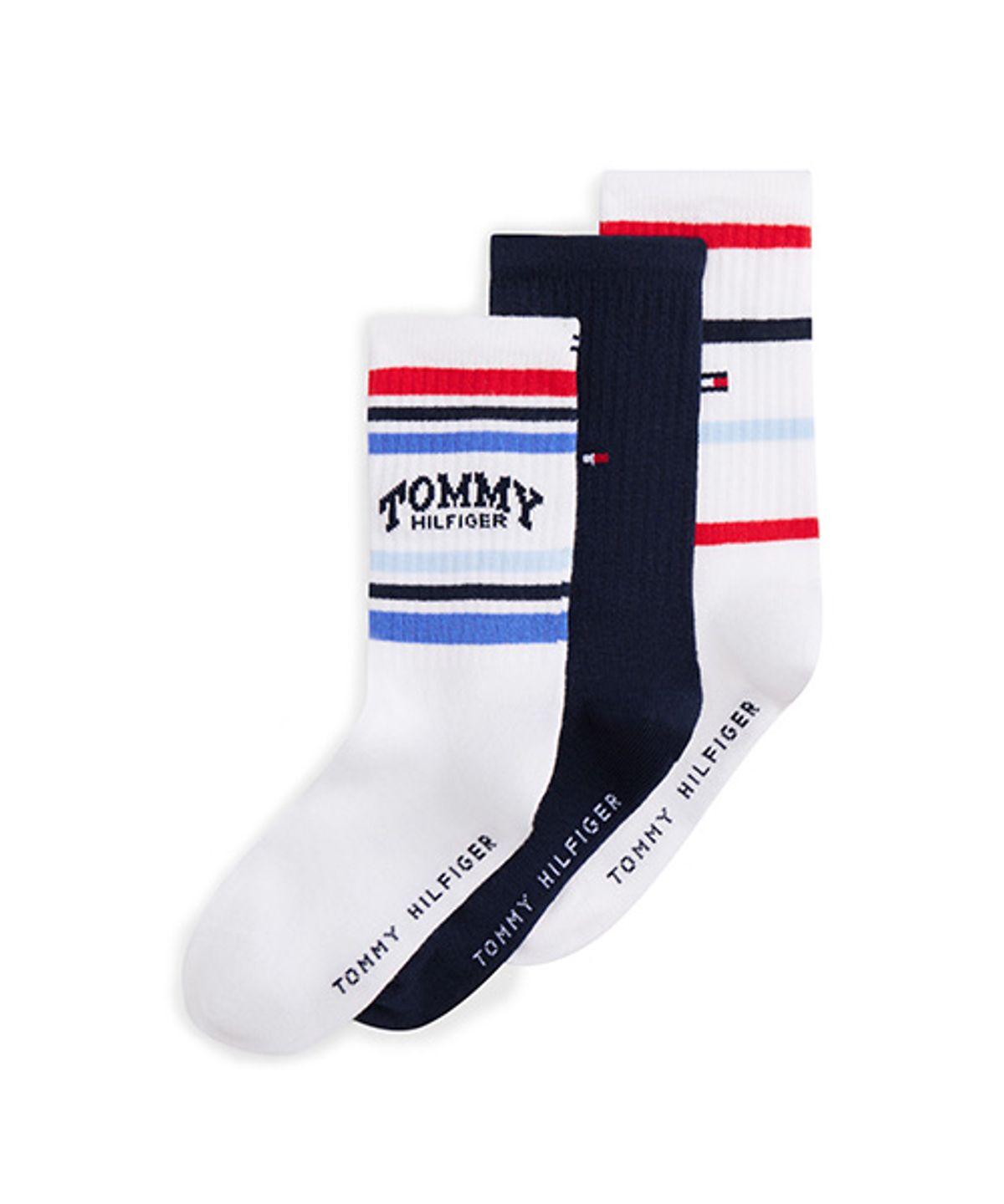 타미힐피거 키즈(TOMMY HILFIGER KIDS) 베이직 스트라이프 키즈 삭스 3P