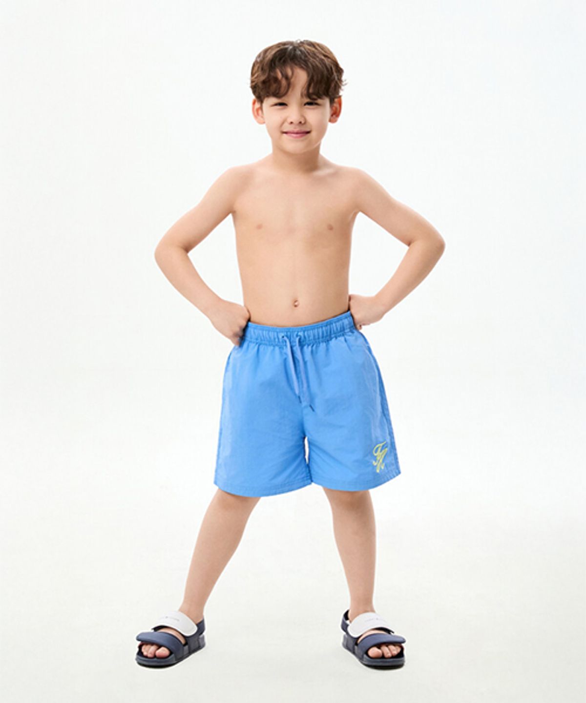 타미힐피거 키즈(TOMMY HILFIGER KIDS) 스크립트 로고 스윔웨어