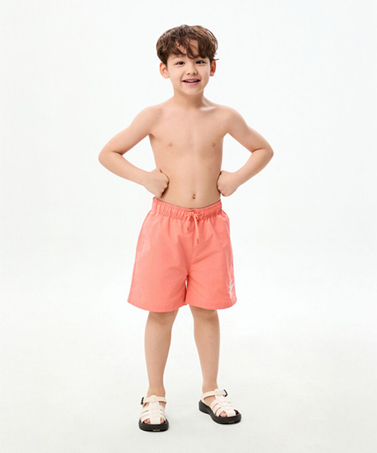타미힐피거 키즈(TOMMY HILFIGER KIDS) 스크립트 로고 스윔웨어