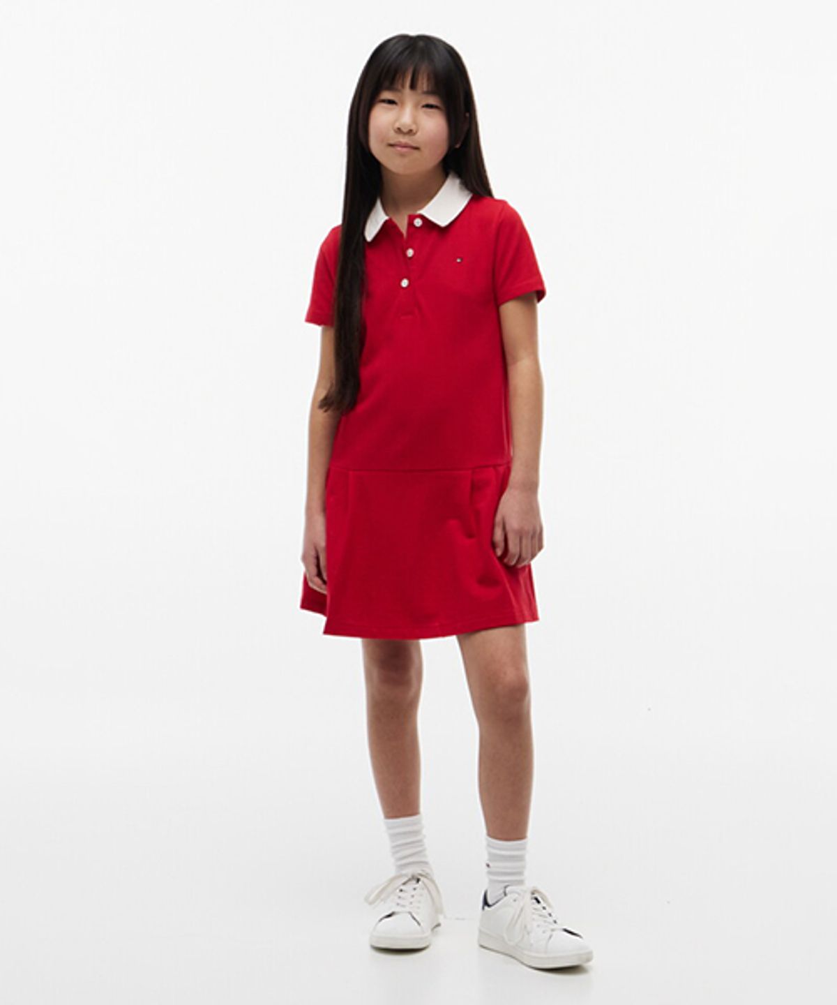 타미힐피거 키즈(TOMMY HILFIGER KIDS) 플리츠 폴로 드레스