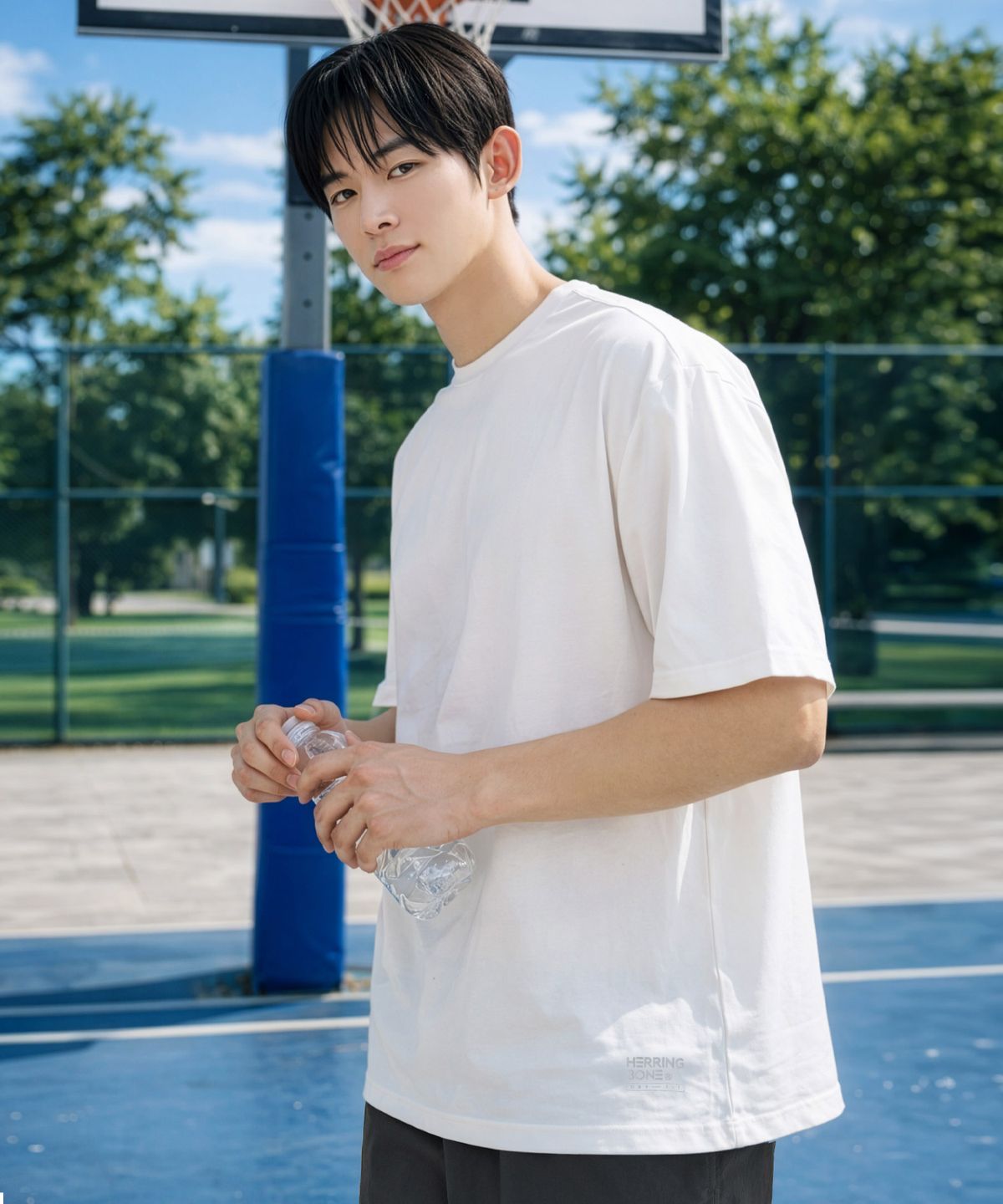헤링본(HERRINGBONE) 남자 루즈핏 쿨 라이트 반팔 티셔츠 스포츠 헬스 러닝 (3color) / TJ110M