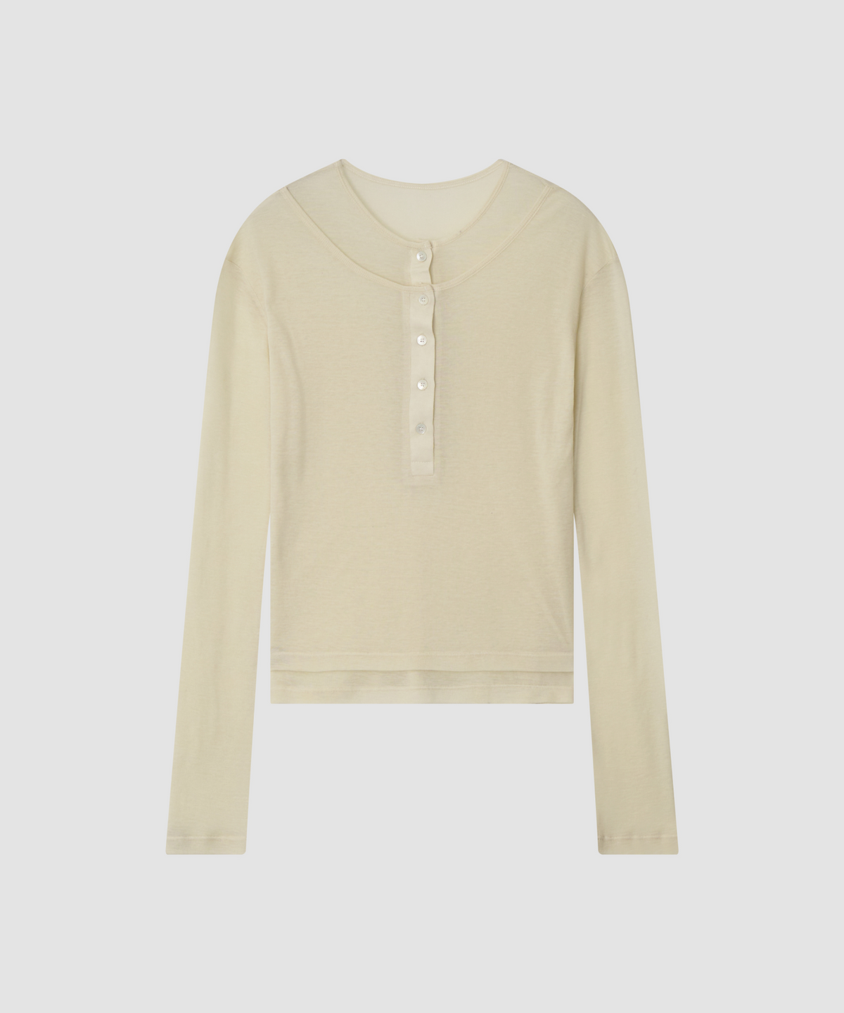 더 릴(THE LILLE) Layered Long Sleeve T_Light beige