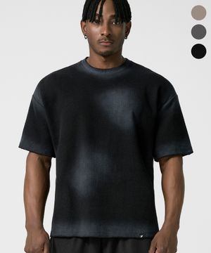 빈티지 와플 오버핏 하프 슬리브_3color