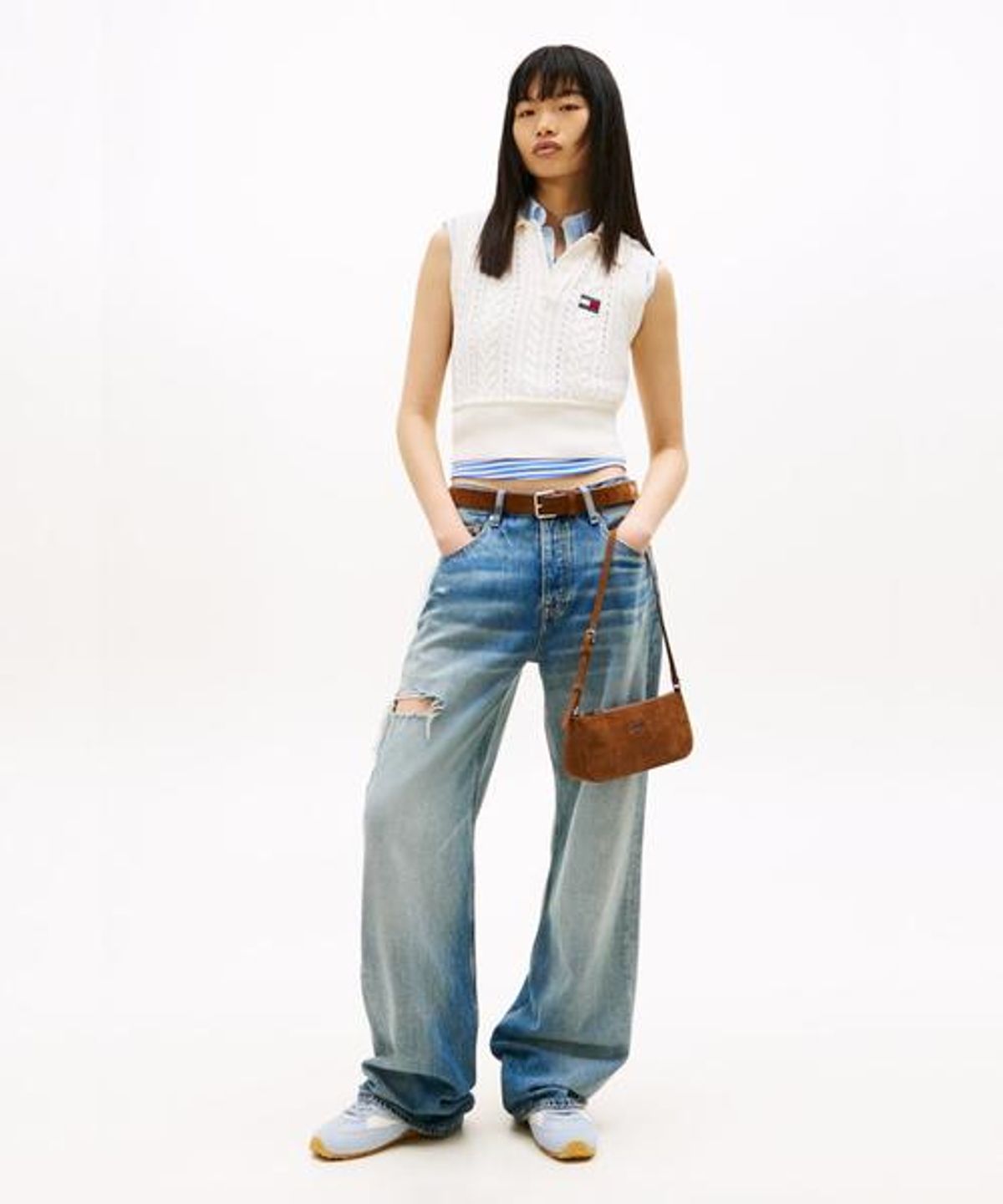 타미진스(TOMMY JEANS) 미아 릴렉스드 스트레이트 데님 팬츠