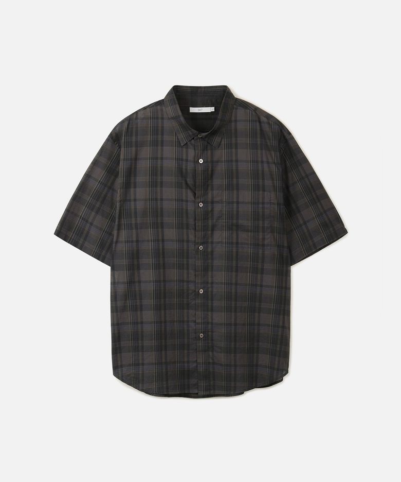 플래너 체크 셔츠 DARK BROWN