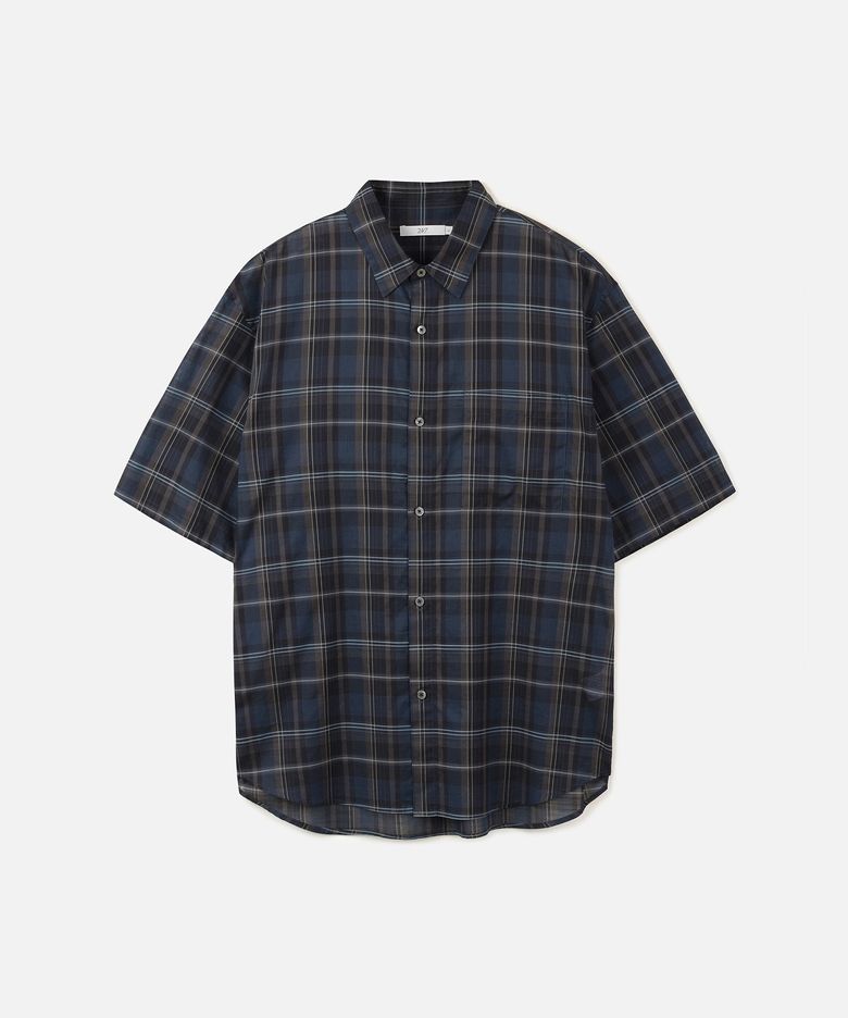 플래너 체크 셔츠 DARK NAVY