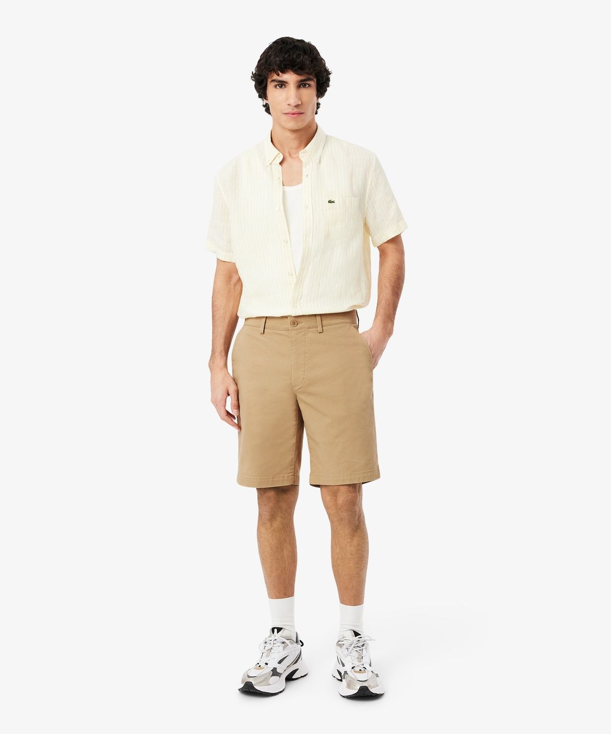 라코스테(LACOSTE) 남성 트윌 버뮤다 치노 FH2340-56G 02S