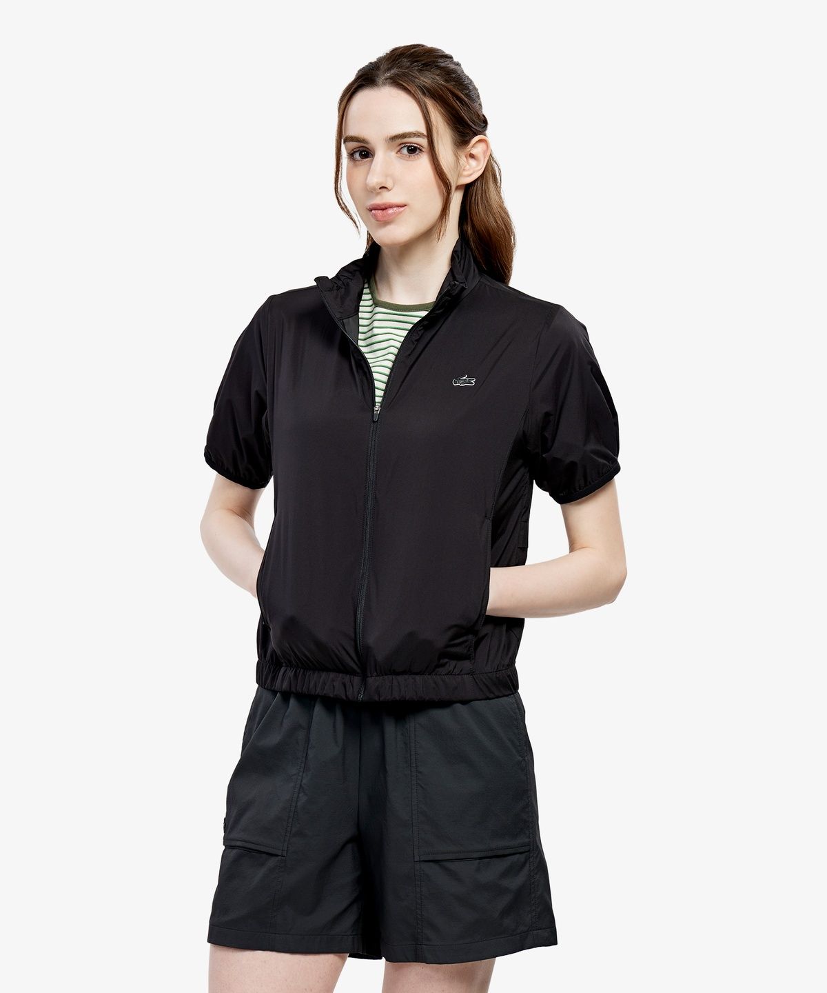 라코스테(LACOSTE) 여성 반팔 디자인물 점퍼 BF173E-56G 031