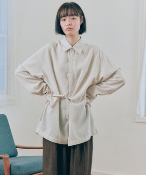 유니섹스 루프 셔츠 아이보리