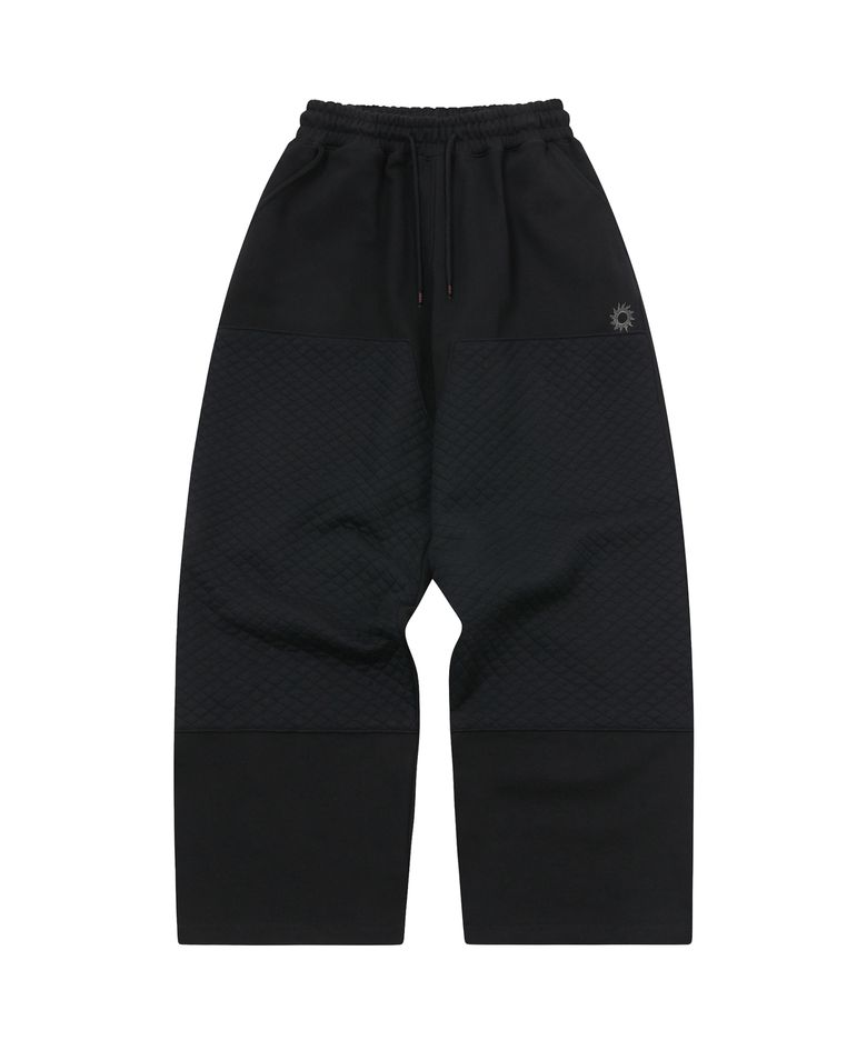 Quilt Carpenter Sweatpants Black