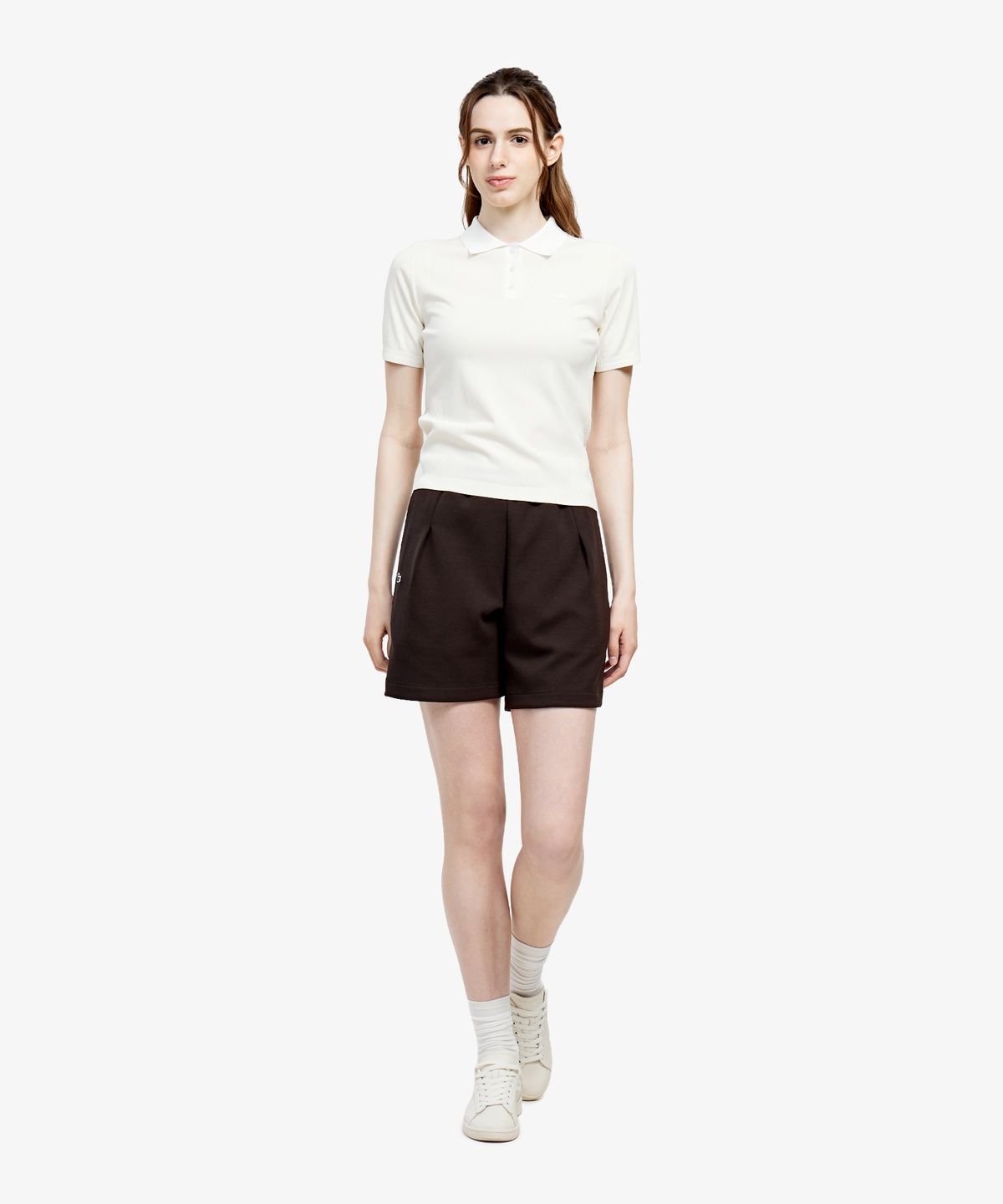라코스테(LACOSTE) 여성 라이트 저지 셋업 쇼츠 GF799E-56G 3LA