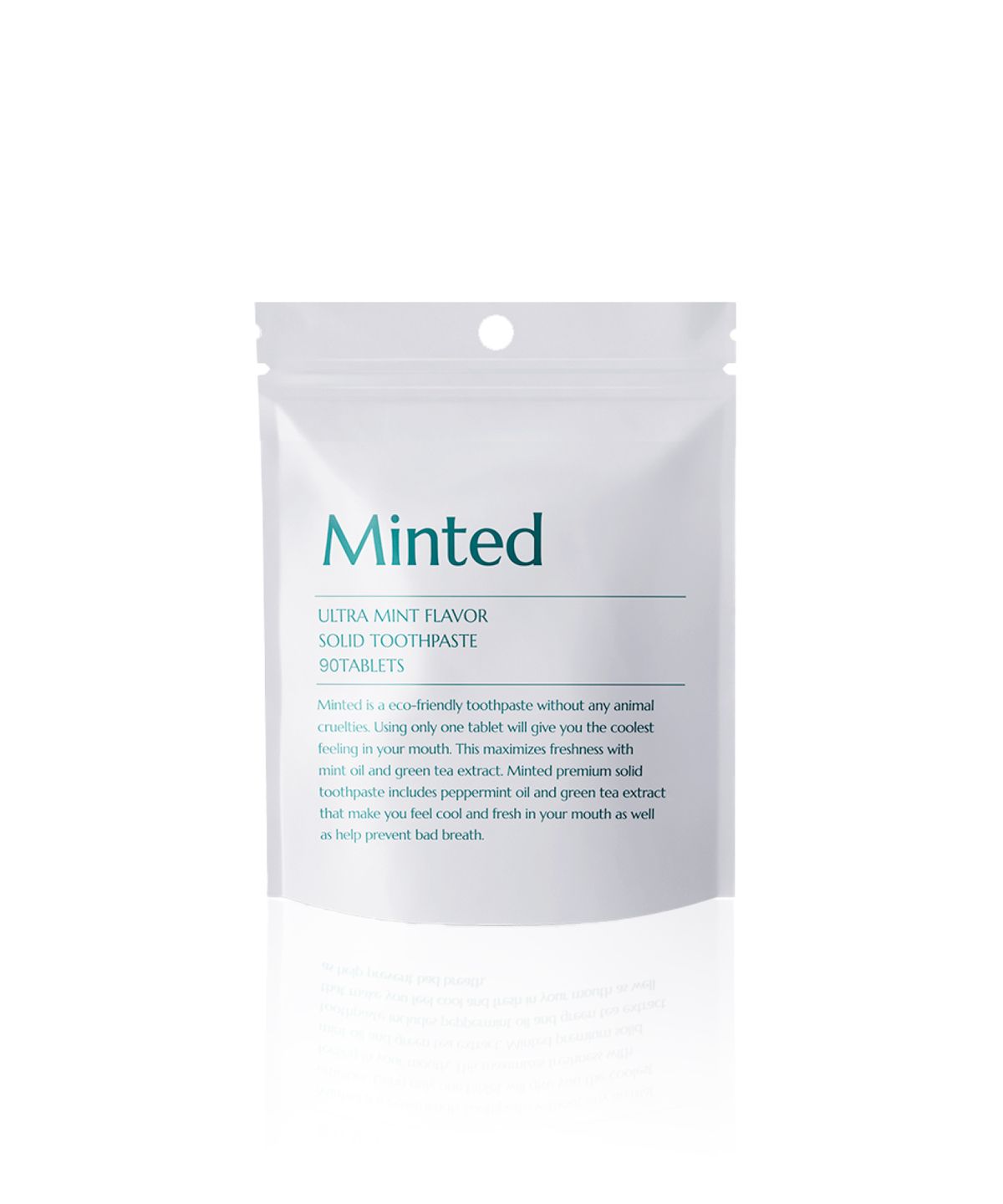 민티드(MINTED) 마일드 민트 고체치약 리필형 90정 (1.5개월분)