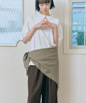 유니섹스 내추럴 레이어드 스카프 카키