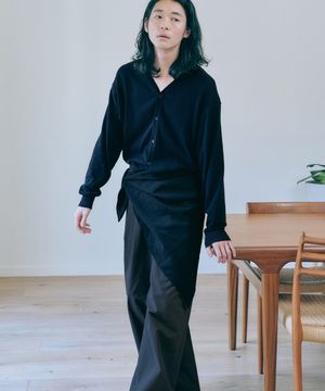 유니섹스 내추럴 레이어드 스카프 블랙