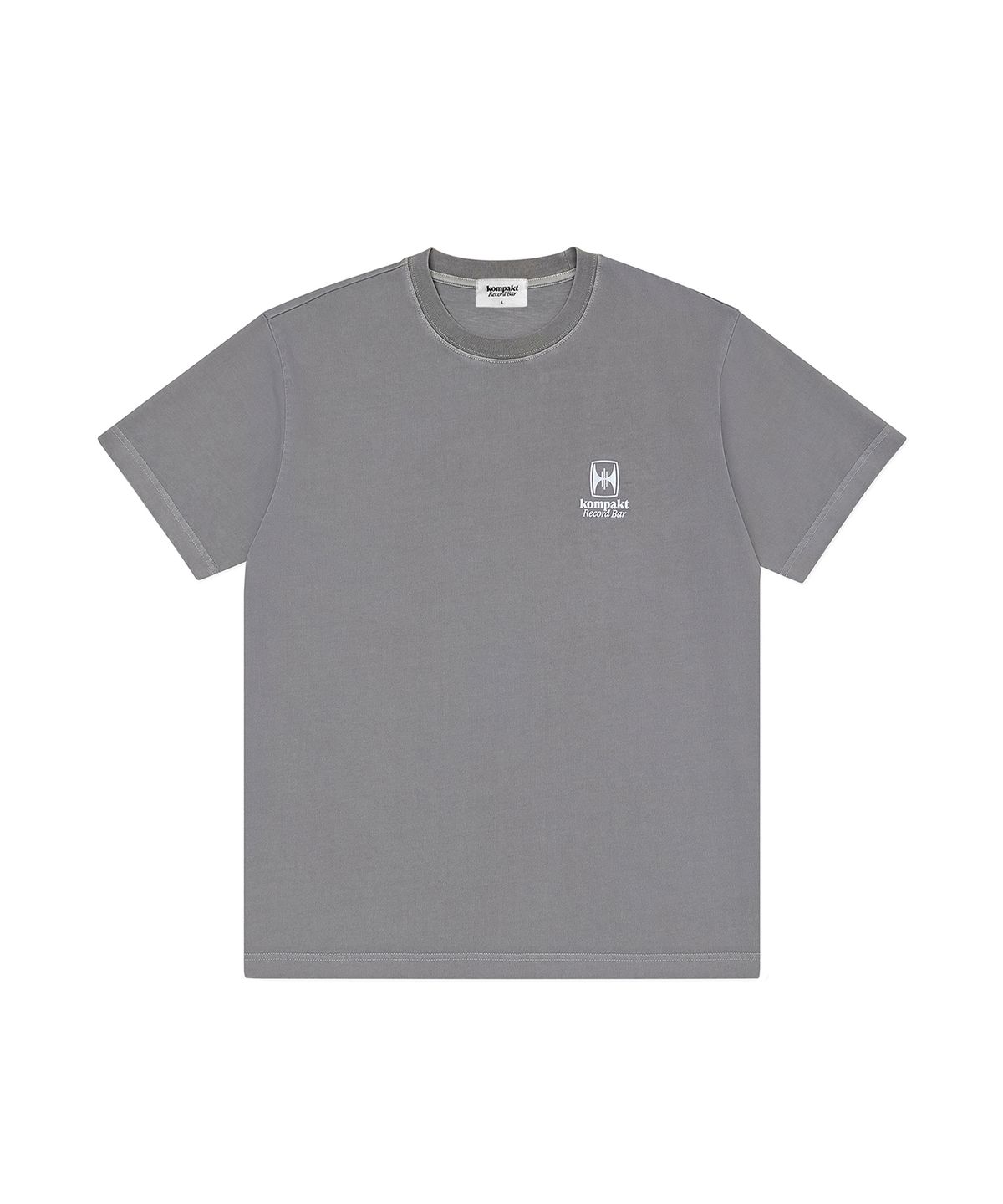 콤팩트 레코드 바(KOMPAKT RECORD BAR) KRB Pigment Flocked Logo T-shirt - Grey