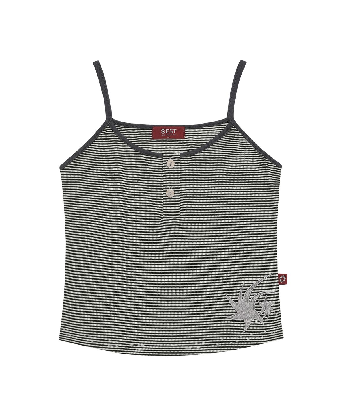 에스이에스티(S'EST) Star Stripe Sleeveless Black