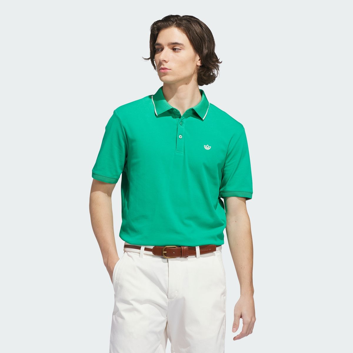아디다스 골프(ADIDAS GOLF) 오리지널스 트위스트니트 트레포일 폴로 셔츠 KB8616