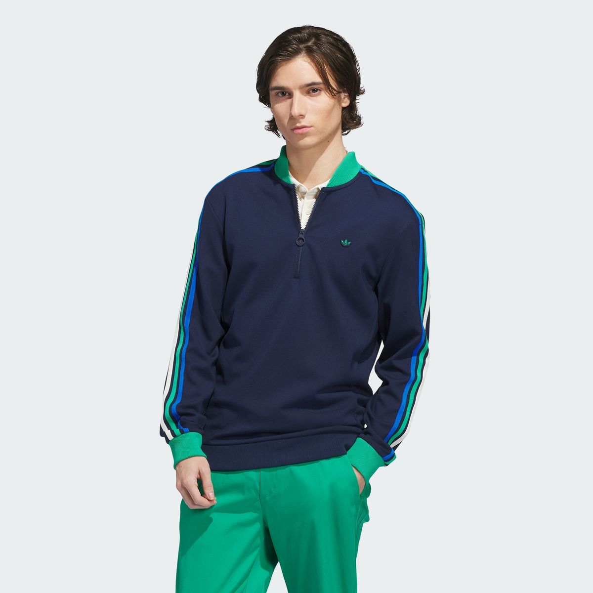 아디다스 골프(ADIDAS GOLF) 오리지널스 3S 쿼터집 스웨트셔츠 KB8627