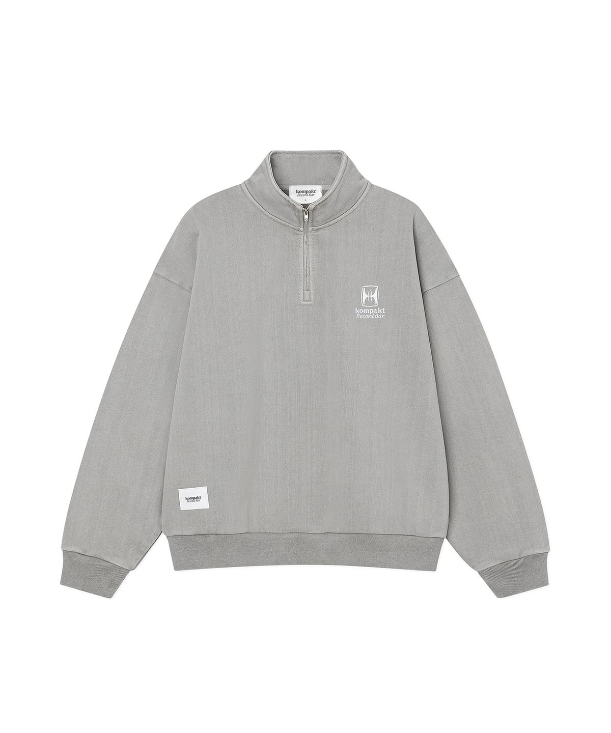 콤팩트 레코드 바(KOMPAKT RECORD BAR) KRB Washed Embroidered Half Zip-up - Grey
