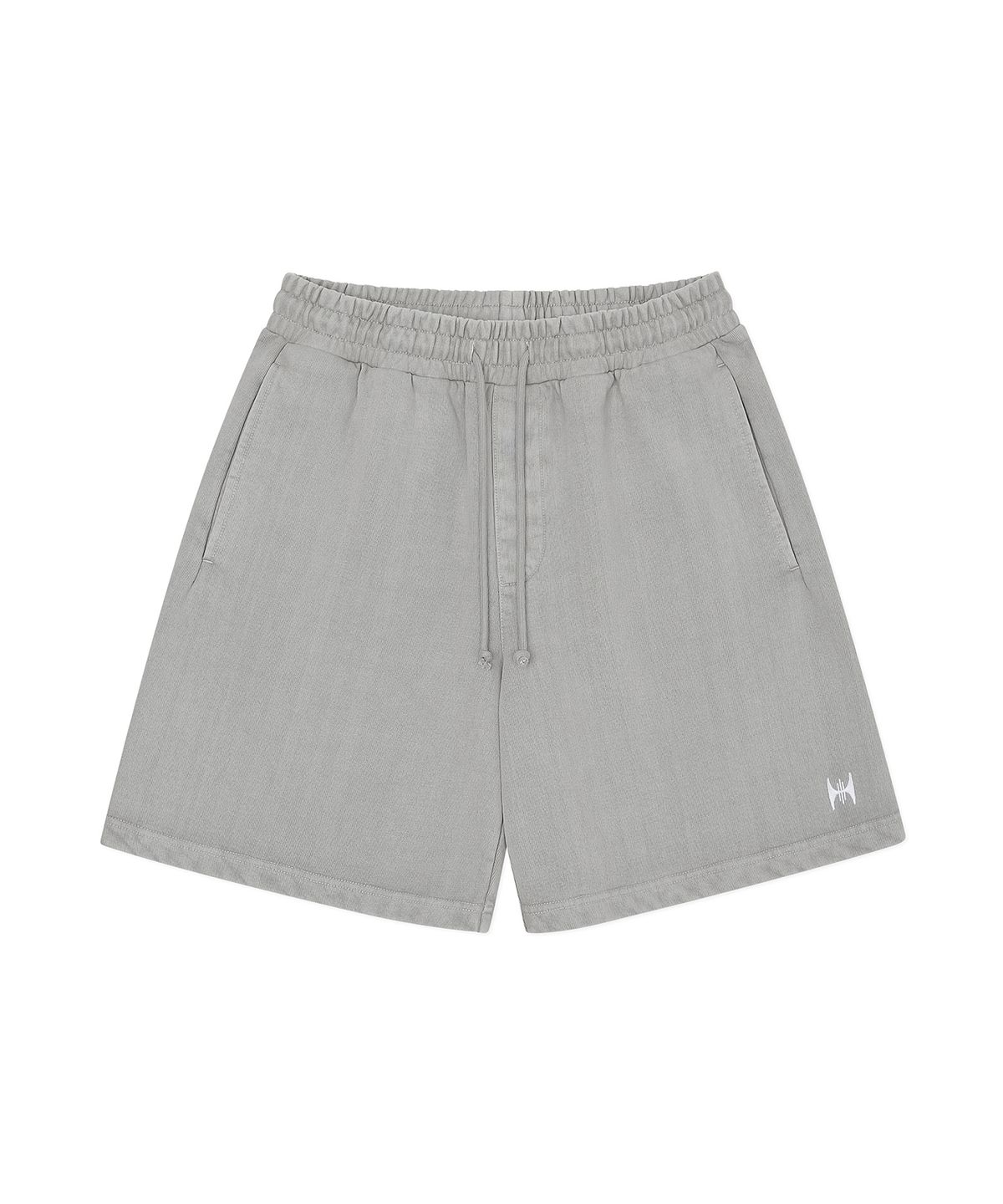 콤팩트 레코드 바(KOMPAKT RECORD BAR) KRB Washed Embroidered Shorts - Grey