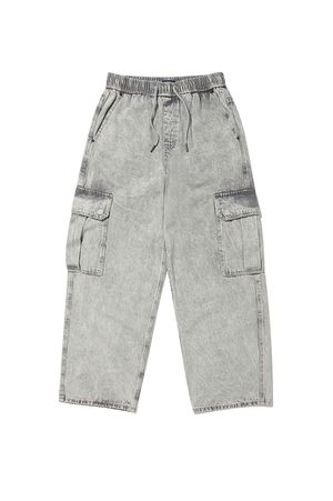 그레이 과망 백탈 카고 와이드 데님 L그레이 ANA1EL06ALG