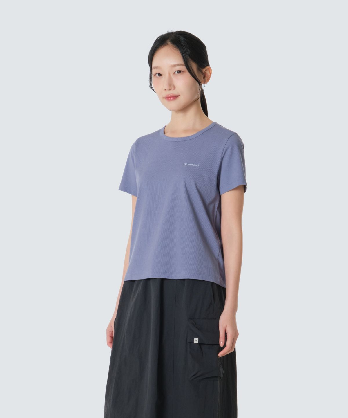 스노우피크 어패럴(SNOWPEAK APPAREL) 골지 여성 반팔 티셔츠 (S26MWFTS39) Ash Purple