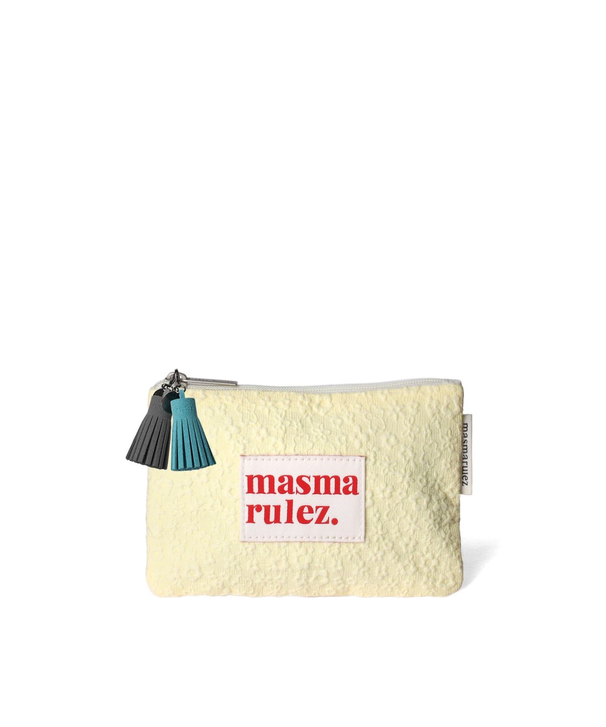 마스마룰즈(MASMARULEZ) Basic pouch_Embo flower Cream lemon