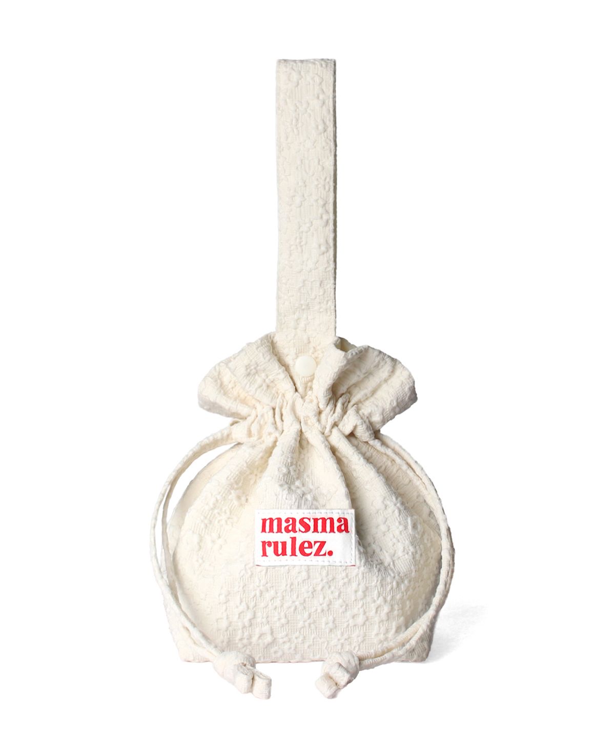 마스마룰즈(MASMARULEZ) Handle string bag_Embo flower Ivory