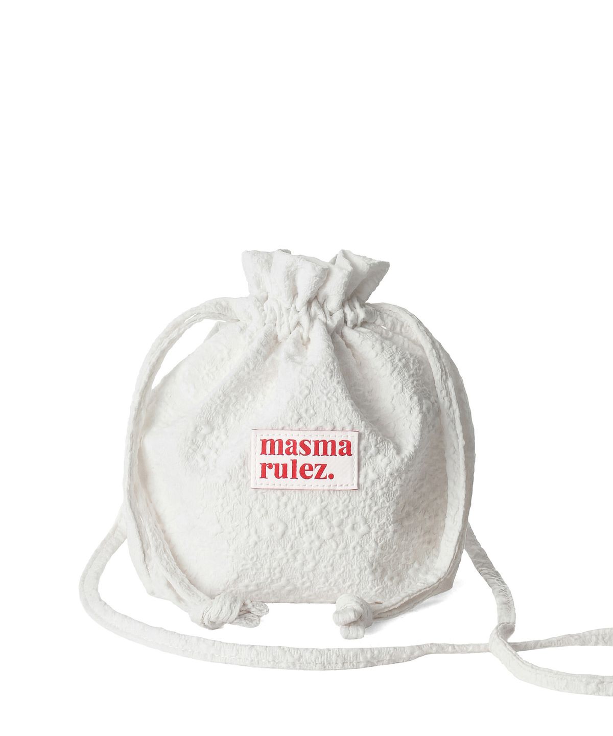 마스마룰즈(MASMARULEZ) String cross bag_Embo flower Ivory