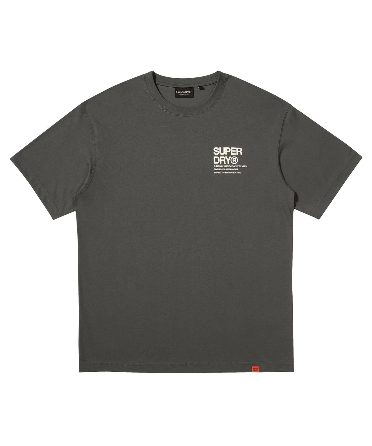 슈퍼드라이(SUPERDRY) 모던 로고 티셔츠 다크그레이 SDUISDP05DGR