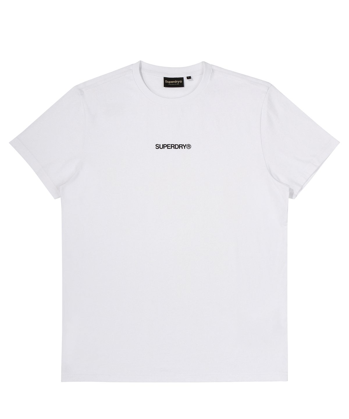 슈퍼드라이(SUPERDRY) 센터 로고 티셔츠 화이트 SDUISCP66WHT
