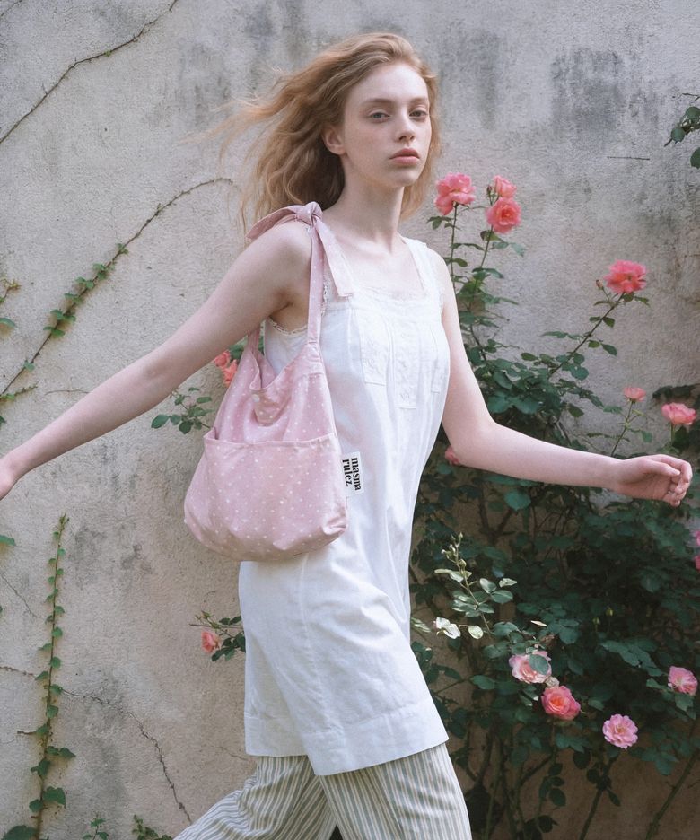 Snack eco crossbag_Dot pink
