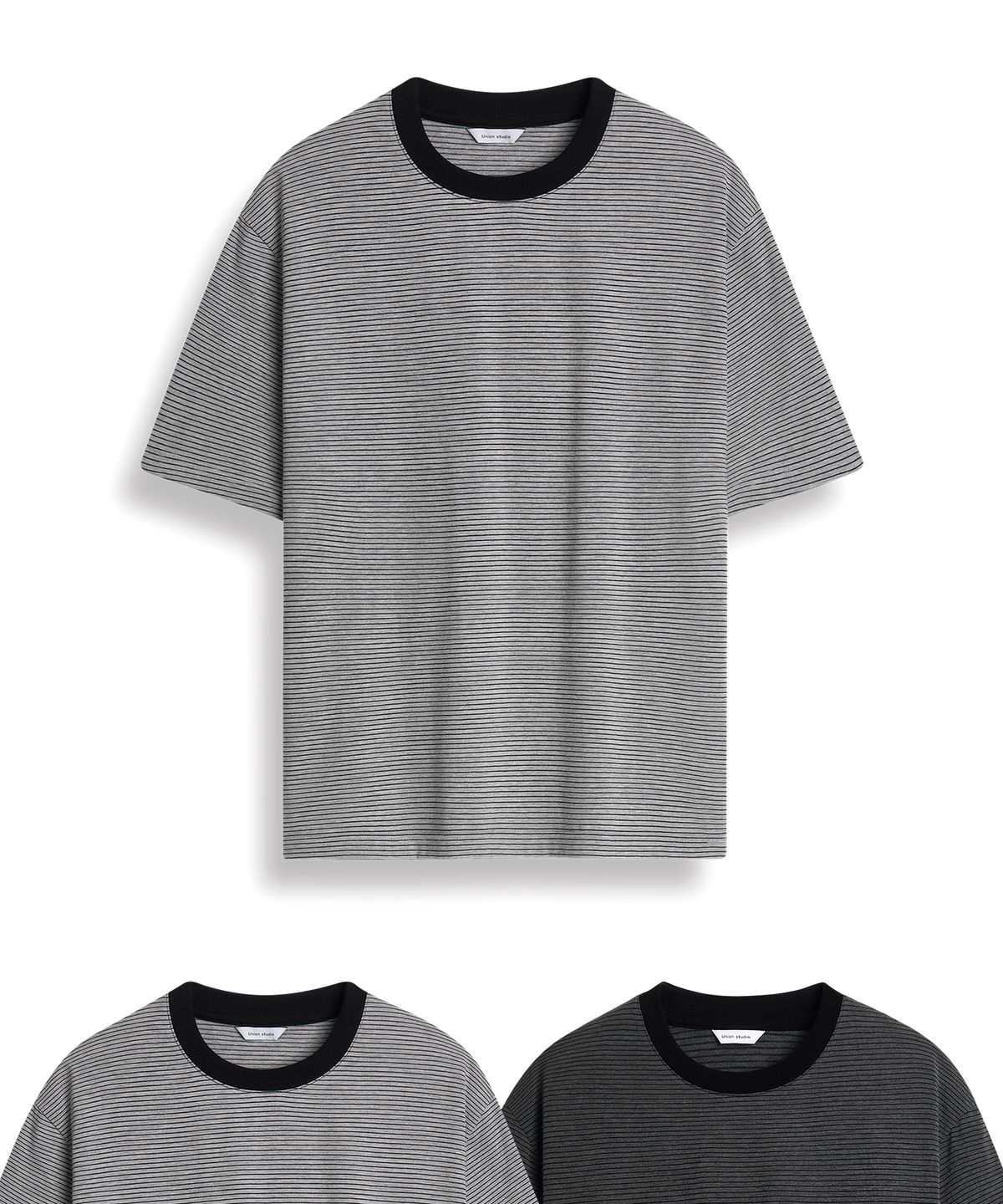 유니온스튜디오(UNIONSTUDIO) 모어 스트라이프 반팔티 ( 2Color )