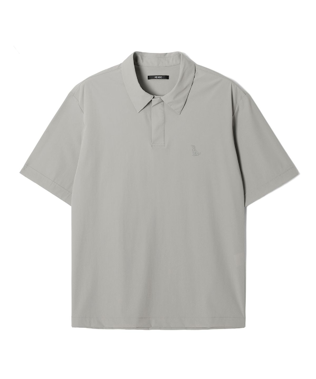 애드호크(ADHOC) 남성 칼라넥 우븐 반팔 셔츠 (KHAKI BEIGE) (HC5ST40)