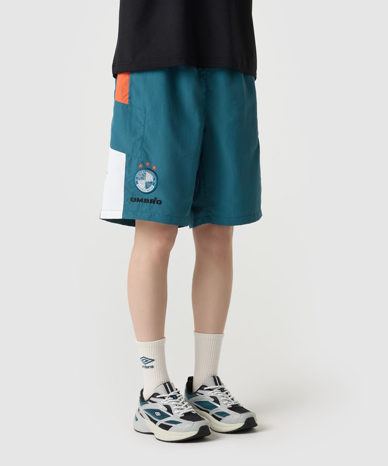HBL OG 컬러블럭 5부 반바지 그린 UR221CHP56
