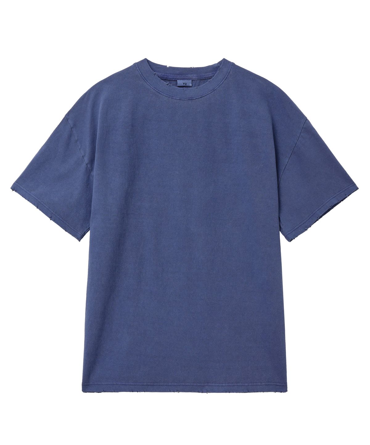 브이투(VTWO) 헤비코튼 피그먼트 데미지 워시드 티셔츠 (NAVY)