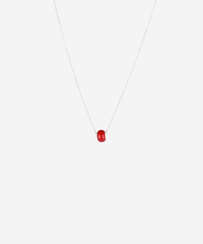 SIN-26SS7 925 실버 글래스 글로시 베리 오너먼트 목걸이